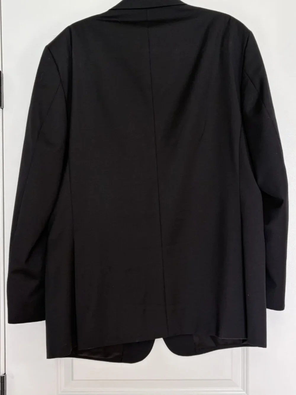 Jos A Bank Men's 100% Wool Blazer, Sports Coat/Jacket Black Preppy 46L READ